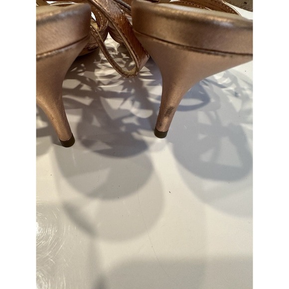 Loeffler Randall Rose Gold Strappy Kitten Heel Sandal Size 7.5 - Picture 12 of 16